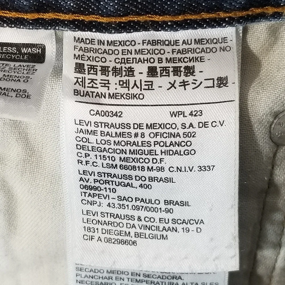 Levi's 550 jeans‎ men's 42x34 relaxed fit straight blue denim pants